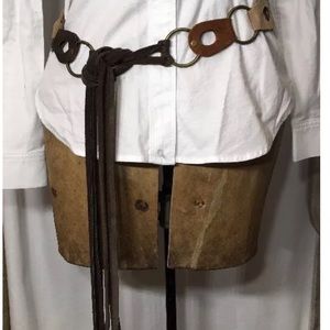 Vintage fringe suede belt